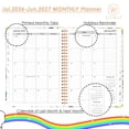 thumbnail image 2 of Academic Planner 2026-2027 Calendar Notebook(Jul.2026-Jun.2027,6.3"x8.5") Weekly Monthly Planner for Women Men 2026-2027 Planner Supplies-Flower, 2 of 9