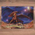 thumbnail image 6 of Ambesonne Dragon Jigsaw Puzzle, Dragon Knight Cosmos, Heirloom-Quality Fun Activity for Family Durable Cardboard, 1000 pcs, Blue Cinnamon, 6 of 6