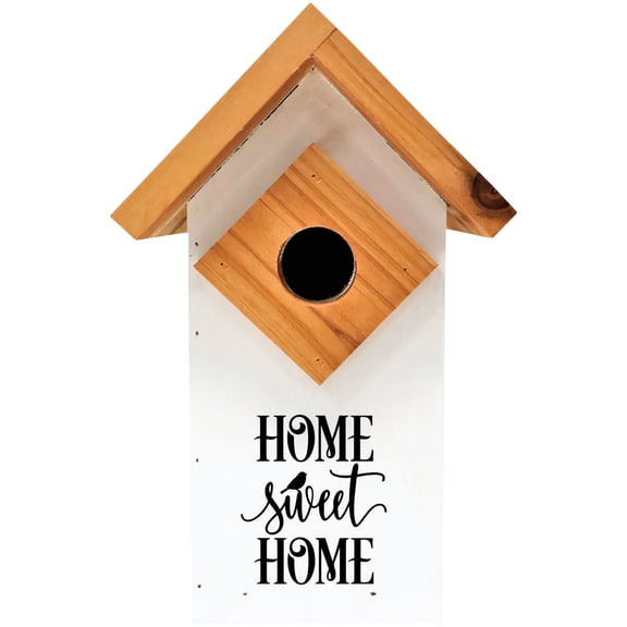 Wild Wings Farmhouse Bluebird House WWLH3-DECO - Decorative Outdoor Birdhouse - White — Residential Use, Standard Application