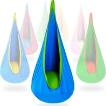 BESTSKY Kids Pod Swing Chair, Hammock Swing for Indoor and Outdoor Use (Blue)