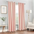 thumbnail image 6 of Blackout Curtains Window Curtain for Bedroom Living Room 1 Panel 82"x42" Pale Red and Off-white Striped, 6 of 8