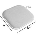 thumbnail image 3 of Alexis Memory Foam No Slip Back 16 x 16 Chair Pad Cushion 4 Pack - Gray-White, 3 of 7