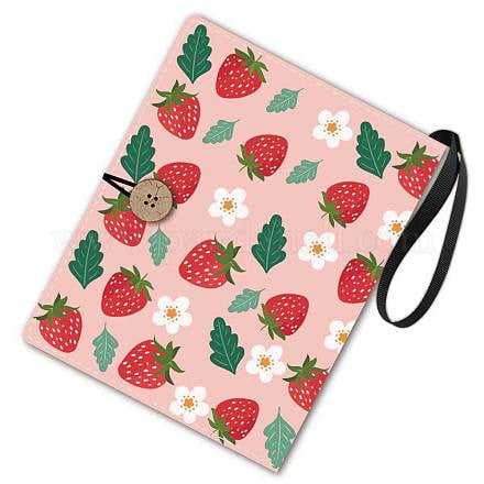 Polyester Multilayer Book Cover Notebook Wraps Rectangle Strawberry 465x280mm