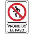 thumbnail image 1 of Señalamientos Prohibitivos Señalamientos Prohibitivos 30x40 cm Prohibido el Paso Fotoluminicente, 1 of 1