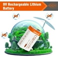thumbnail image 5 of 9V Batteries, 9V 1000mAh Rechargeable Batteries 2 Pack Replacement 6F22 9v Battery for Smoke Detector, 5 of 6