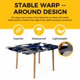 thumbnail image 4 of Navy Blue Black Geometric Table Cloths for 3 Foot Rectangle Tables, Modern Art Abstract Grey Line Patio Waterproof Elastic Fitted Tablecloths, Washable Rectangular Table Cover for Camping, 4 of 8