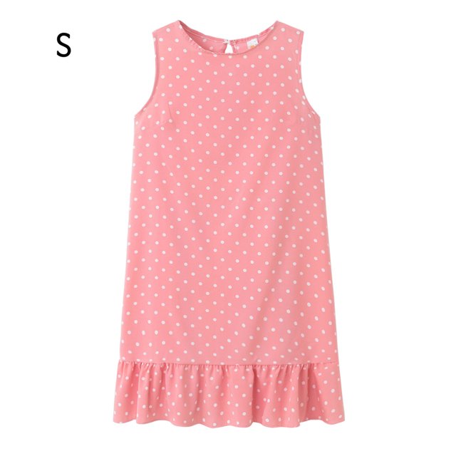 Vestido de mujer Vestido sin mangas con lunares Vestido sin mangas con volantes sueltos, Rosa, S Inevent AP002113-07