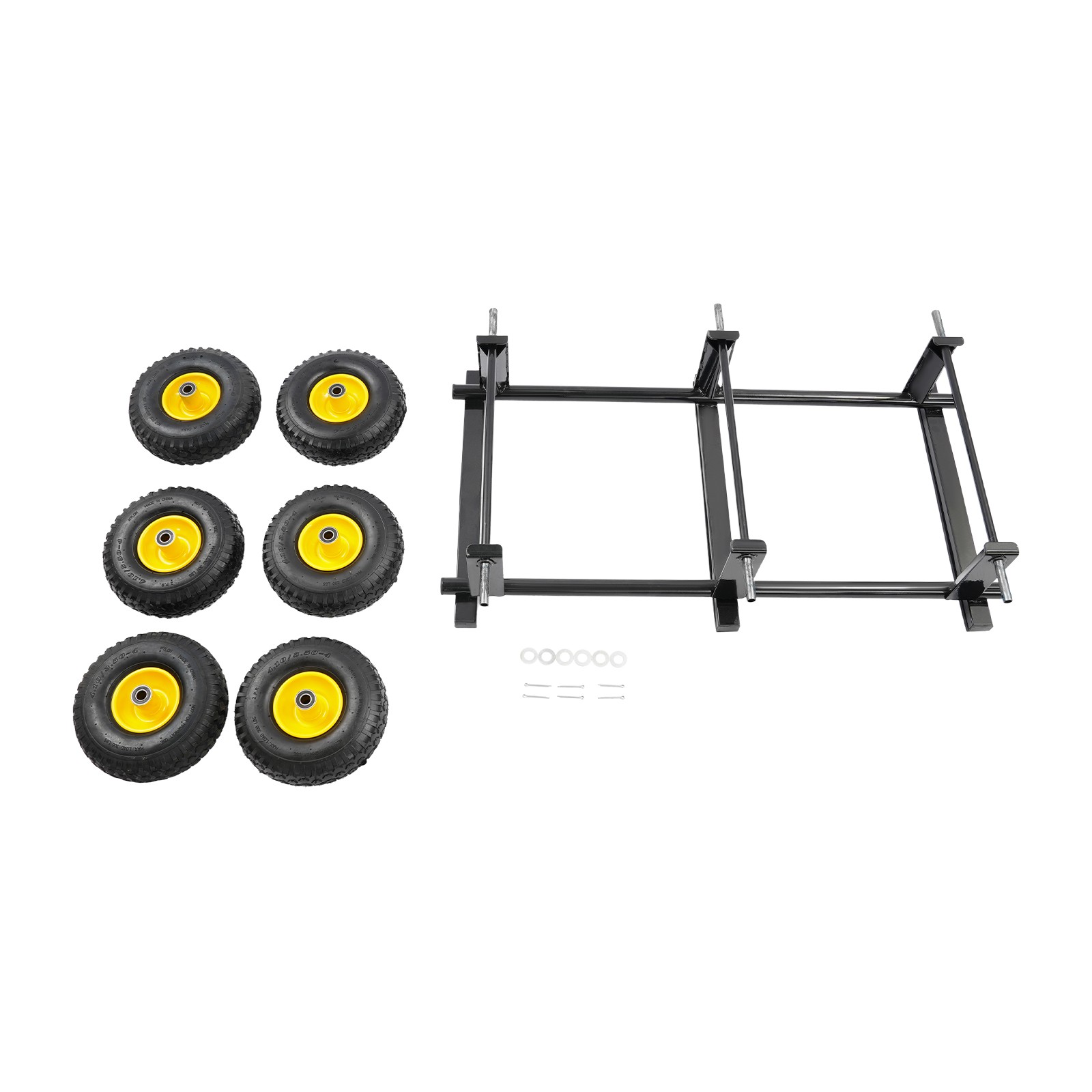 6 Wheel 1200 Lbs Capacity All Terrain Mover Heavy Duty Furniture Moving Dolly