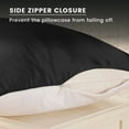 thumbnail image 3 of THXSILK Silk Pillowcase, 19 Momme Zippered Silk Pillowcase with Cotton Underside, 100% Pure Mulberry Silk Pillowcase, 1Pcs, Standard Size(20"x26"), Black, 3 of 6