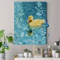 thumbnail image 4 of Clear Water Swimming Duckling Canvas Print Home Interior Art, 4 of 8