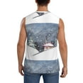 thumbnail image 4 of Balery Watercolor Winter Landscape For Christmas Men's Sleeveless Muscle Shirts Workout Tank Top, Moisture Wicking, Odor Protection-XX-Large, 4 of 8