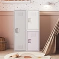 thumbnail image 5 of Max & Finn Casey Kids Stackable Mini Metal Storage Locker, White, 5 of 14