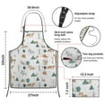 thumbnail image 7 of White Christmas Forest Animal Pattern Apron-Garden Aprons for Women with Pockets-Cotton Linen Waterproof Kitchen Cooking Gardening Aprons Adjustable for Kitchen,Cooking,BBQ and Salon 33"x27", 7 of 7