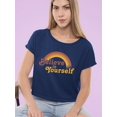 thumbnail image 2 of Quote Believe In Yourself Crop Tee Women's -SelectDesign Designs, 2 of 4