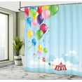 thumbnail image 4 of Ambesonne Circus Shower Curtain, Carnival Tent Balloons, 69"Wx70"L, Multicolor, 4 of 4