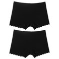 thumbnail image 1 of TrowBridge-bóxer sin costuras para mujer, lencería transpirable, cómoda, ropa interior de satén de seda, 2 piezas, 1 of 4