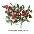 thumbnail image 1 of Christmas Day Simulated Red Rattan Garland LED Window Garden Party Decoration, 1 of 9