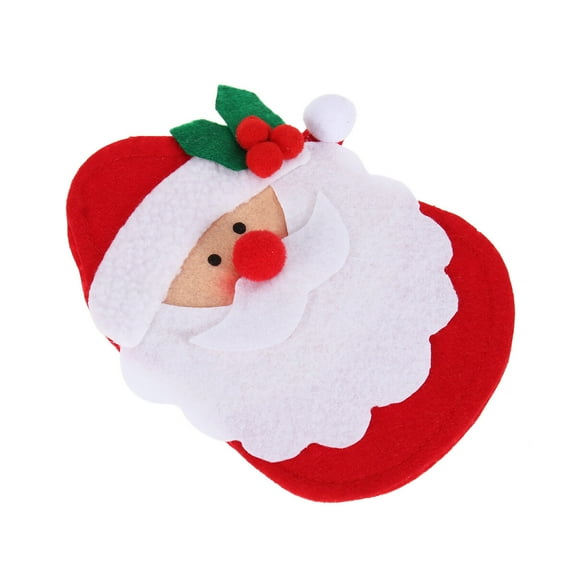 Homoyoyo Santa Claus Cutlery Bags Red Nonwoven 6Pcs for Festive Decor