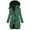 Green, variant on Womens Winter Coats Long Sleeve Fleece Lined Hooded Jacket Solid Color Casual Warm Outdoor Waterproof Coat Gray S(S)