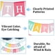 thumbnail image 2 of Happy Birthday Banner & 3 Pack Bunting Banner,Fabric Bunting Banner Colorful Pennant Flags Outdoor Indoor Hanging for Home, 2 of 4