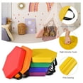 thumbnail image 4 of 6PCS Floor Cushions for Kids, 15 Inch Hexagon Classroom Seating with Handles, Portable Foam Seats for Daycare Preschool, Easy Clean Comfy Cushions (Red), 4 of 8