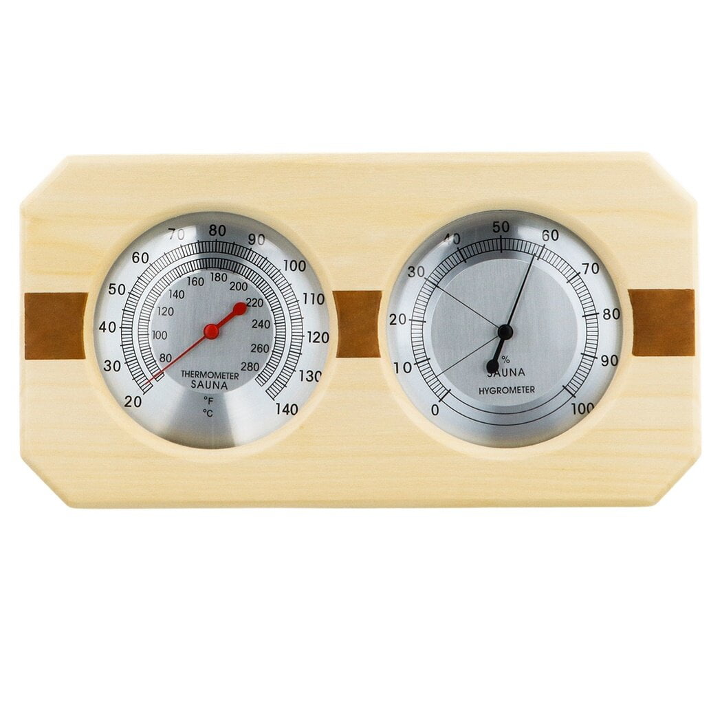Thermomètre hygromètre en bois de haute qualité pour salle de sauna Type de  pointeur à double cadran Température Humidité 111640 - Cdiscount Bricolage