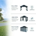 thumbnail image 5 of HONEY HOME 10x10 ft Hardtop Gazebo with Galvanized Steel Double Roof, Aluminum Frame Gazebos with Curtains and Netting, Outdoor Metal Pavilion for Patio, Lawn, and Garden, 5 of 7