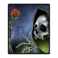 thumbnail image 1 of RYLABLUE Ghost Blanket Fleece Throw Blanket for Sofa or Bed 58x80 inches, 1 of 3