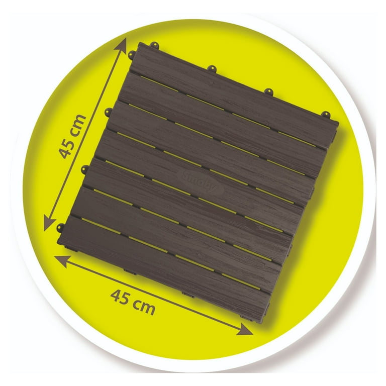 Smoby Floor Tiles for Pretend Kids Playhouse, Gray, Pieces