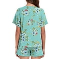 thumbnail image 5 of DreamFish Womens Pajama Sets 2 Piece Summer Ladies Short Sleeve Lounge Sleepwear with Pockets PJ Set M-3XL, 5 of 6