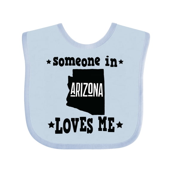 Inktastic Arizona Someone Loves Me Boys or Girls Baby Bib