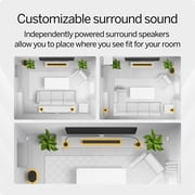 VIZIO 4.1 Soundbar with Dolby Atmos, Wireless Surround Speakers & Compact Subwoofer, QuickFit Compatible (SV410XW-0905)