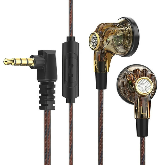 Wired Earphones Flat Earbuds with Microphone 16mm Dynamic Driver Sports In-Ear Headphones with Remote Control