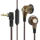 thumbnail image 2 of Auriculares con cable, auriculares planos con control por cable, micrófono y deportivos, auriculares planos dinámicos de 16 mm con cable., 2 of 9