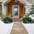 thumbnail image 7 of Artificial Christmas Tree with Ground Spikes, Pine Trees with Tripod Stake, Outdoor Christmas Decorations for Porch, Driveway, 7 of 7