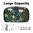 thumbnail image 3 of Plant Travel Case USB Organizer Leather Cord Organizer Cable Clips Cord Organizer - Oxford Cloth Waterproof Digital Bag 5.9x9.44x3.14 in, 3 of 6