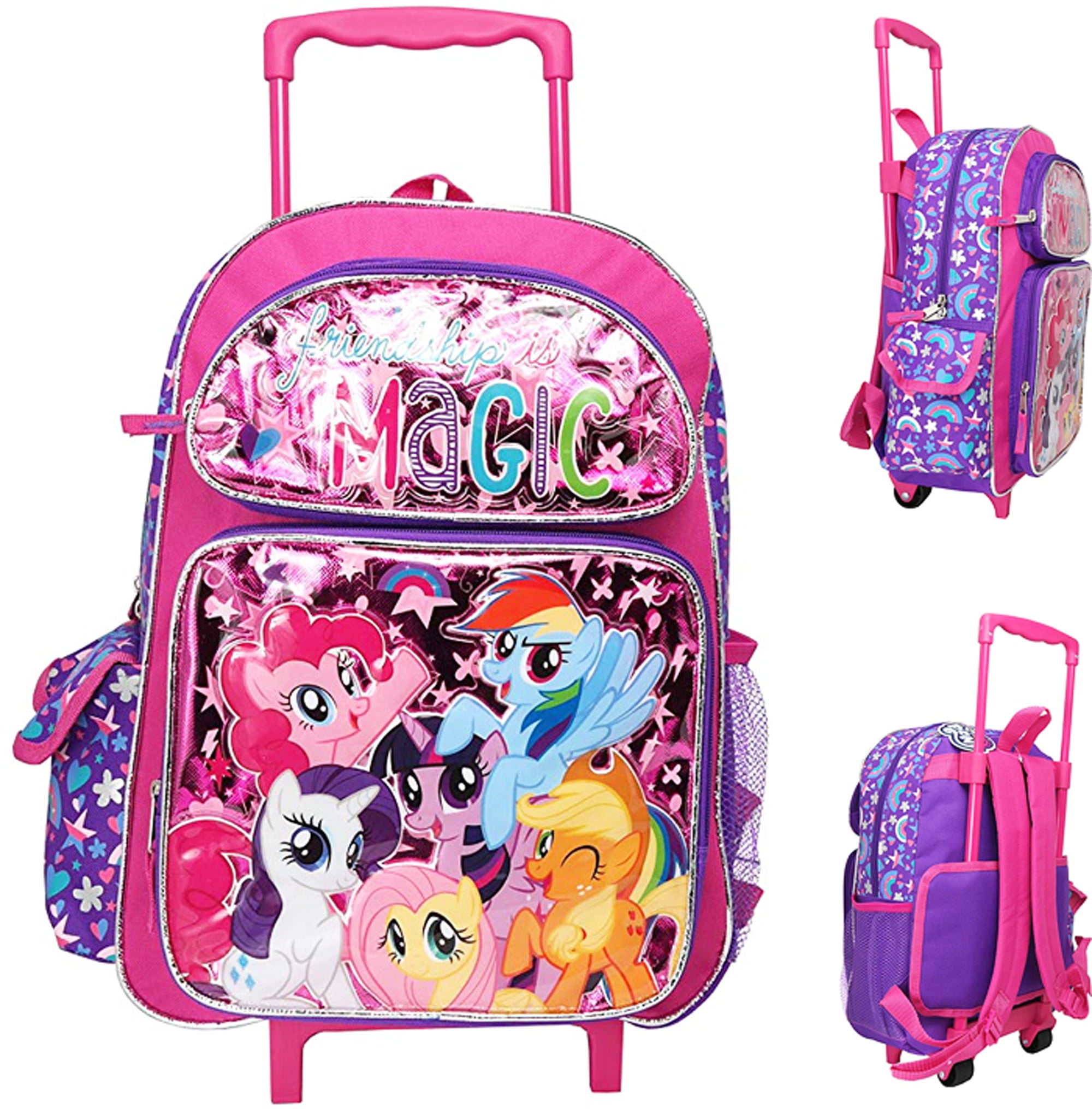 Girls My Little Pony Best Ponies Forever School Bag Rucksack Backpack Reversible 