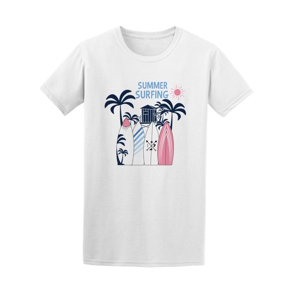 Summer Surfing Beach Graphic Tee - Image by Shutterstock