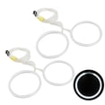thumbnail image 4 of Faros delanteros con ojos de ángel, 4 piezas de anillos de halo de luz de coche de ángel blanco para coche, rendimiento de primer nivel Jadeshay A, 4 of 8