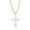 Brushed Cross - Gold Plated, variant on Men's Gold Plated Brushed Cross Necklace in Stainless Steel - Hypoallergenic Necklace for Men - Fine Religious Jewelry for Him - Unique Necklace for Communion & Confirmation