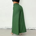 thumbnail image 6 of Women's Pants Under $10 With Pockets High Rise Staright Leg Casual Solid Loose High Waist Fashion Wide Leg Long Pants, 6 of 7