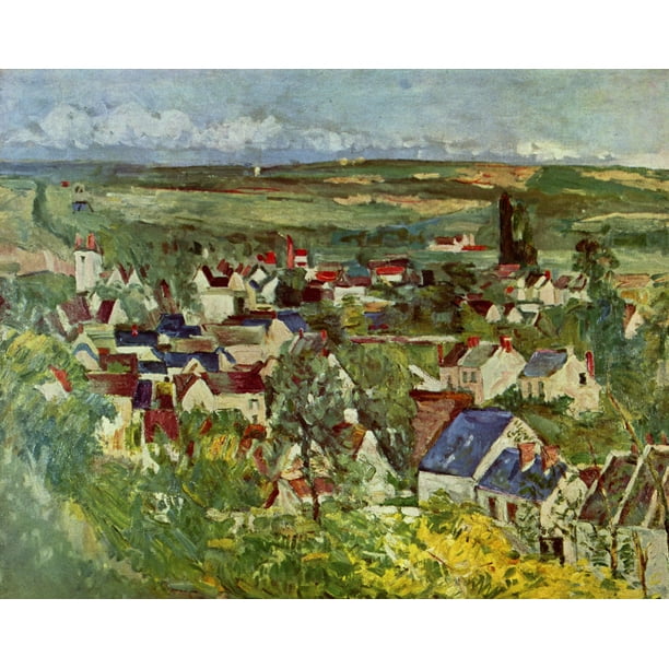 Laminated Poster Ca C Zanne Paul View Of Auvers Poster Print X 30 Walmart Com Walmart Com