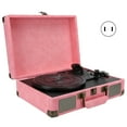 thumbnail image 2 of Record Player With Speakers, Portable  5.0 3-Speed Turntable Phonograph Player, Professional 33/45/78 Rpm Supports Headphone Socket Suitcase Vinyl Record Player, 2 of 8