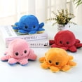 thumbnail image 2 of Pulpo Reversible Feliz Enojado 2 Emociones Peluche Pulpitos Levamdar  LRWJ168-11, 2 of 3