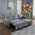 Morden Fort Comfy Sectional Sleeper Sofa with Storage, Reversible L
