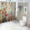 thumbnail image 7 of Orinice Colorful Floral Shower Curtain Bathroom Decoration Spring Summer Floral Shower Curtain Garden Floral Shower Curtain Waterproof Fabric Shower Curtain Set 36x72, 7 of 7