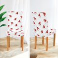 thumbnail image 3 of Yayeee 2 Pack Dining Chair Covers Stretch Parson Chairs Slipcovers Seat Protector, Cute Santa Hats Pattern, 3 of 6