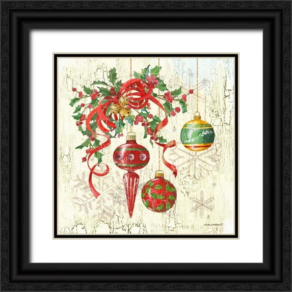Phillips, Anita 15x15 Black Ornate Wood Framed with Double Matting Museum Art Print Titled - Ornaments I