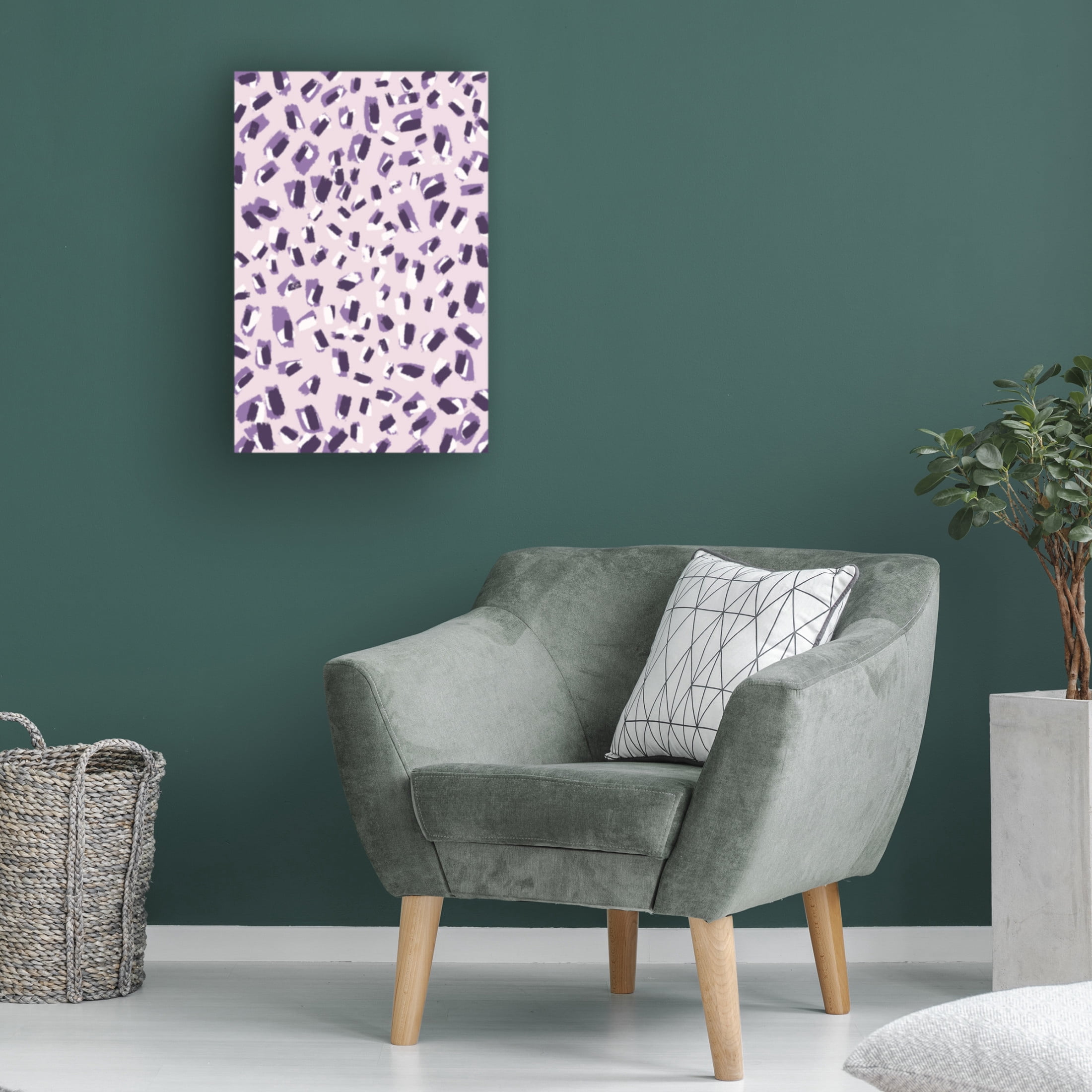 Canvas Wall Art - Treechild 'Little Purple Strokes' Wall Art for Living Room, Bedroom, or Office D?cor by Trademark Fine Art - 30 x 47 Inches