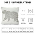 thumbnail image 5 of Nawypu  Animal Throw Pillow Covers Bear Pattren for Couch Cushions Covers (White) … …, 5 of 5